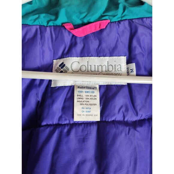 Vintage Columbia 1991 Radial Sleeve Ski Jacket Sz M - Picture 7 of 7